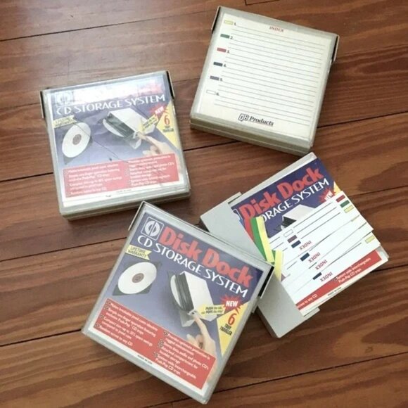 LP Vintage 80s Bundle of 4 6-Disc CD Holders Storage System Travel Organizers - Picture 1 of 5
